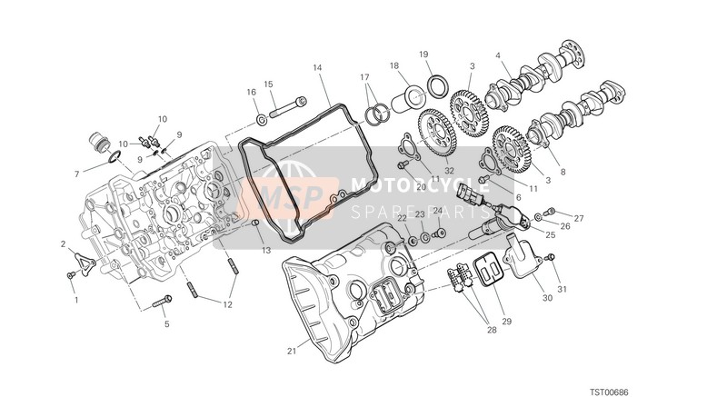 14816191A, Front Intake Camshaft, Ducati, 0