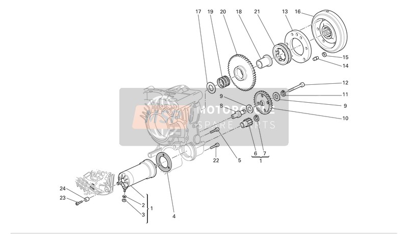 Ducati SUPERBKE 999S BIP-MON Eu 2005 Electric Starter And Ignition for a 2005 Ducati SUPERBKE 999S BIP-MON Eu