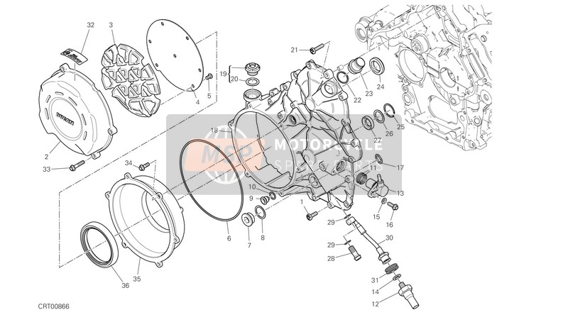 Ducati SUPERLEGGERA V4 2021 Kupplungsabdeckung für ein 2021 Ducati SUPERLEGGERA V4