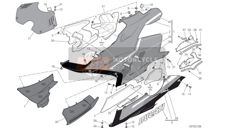 Ducati SUPERLEGGERA V4 2021 Carenatura, LH per un 2021 Ducati SUPERLEGGERA V4