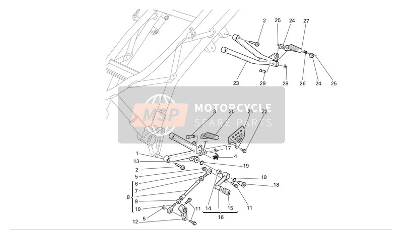 84850011A, Kugelgelenk, Links, Ducati, 1