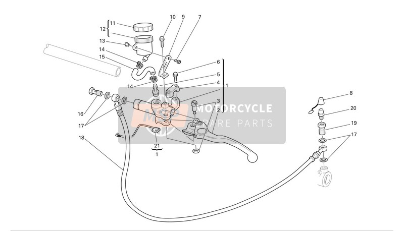 63210291A, Clutch Oil Hose, Ducati, 0