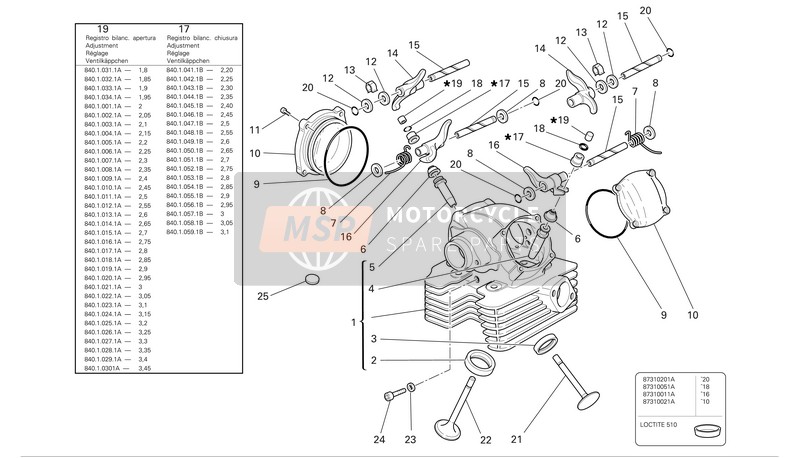 Ducati SUPERSPORT 1000 Eu 2006 Culasse verticale pour un 2006 Ducati SUPERSPORT 1000 Eu