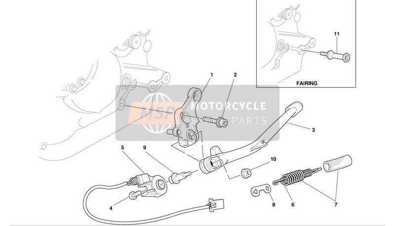 Ducati SUPERSPORT 1000 I.E. Eu 2003 Ständer für ein 2003 Ducati SUPERSPORT 1000 I.E. Eu