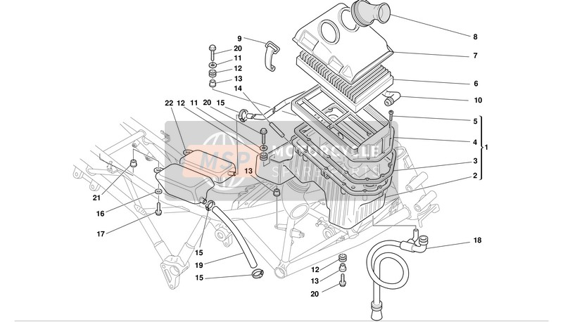 58510082B, Vent Tank, Ducati, 1