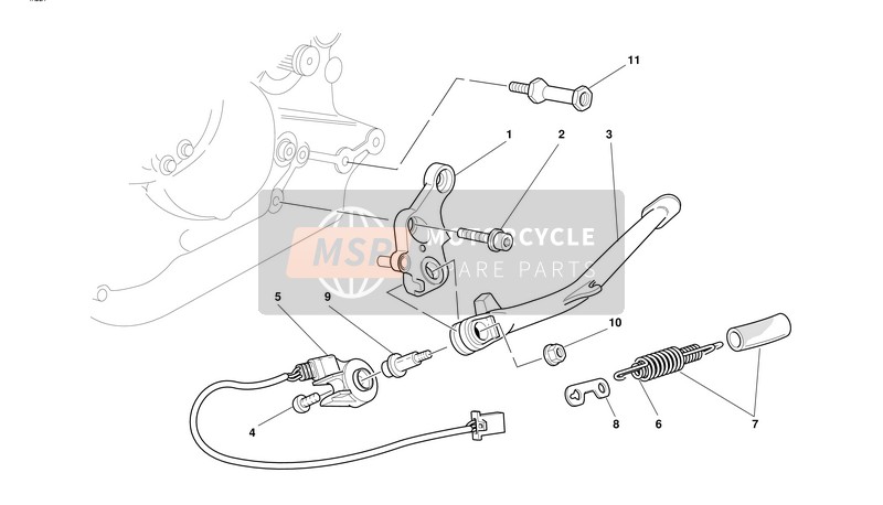 Ducati SUPERSPORT 750 I.E. Eu 2001 Stand per un 2001 Ducati SUPERSPORT 750 I.E. Eu