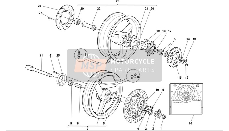 Ducati SUPERSPORT 750S I.E. Usa 2002 Räder für ein 2002 Ducati SUPERSPORT 750S I.E. Usa