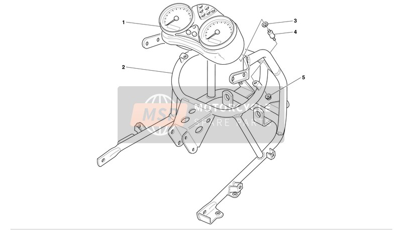 Ducati SUPERSPORT 800 I.E. Eu 2004 Instrument Panel for a 2004 Ducati SUPERSPORT 800 I.E. Eu