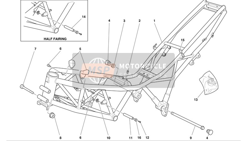 Ducati SUPERSPORT 800 I.E. Usa 2003 Cadre pour un 2003 Ducati SUPERSPORT 800 I.E. Usa