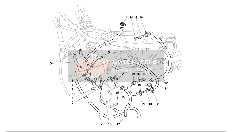 Ducati SUPERSPORT 800 I.E. Usa 2003 Alimentazione carburante per un 2003 Ducati SUPERSPORT 800 I.E. Usa