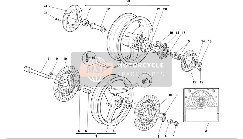 50220221AB, Rear Wheel, Ducati, 1