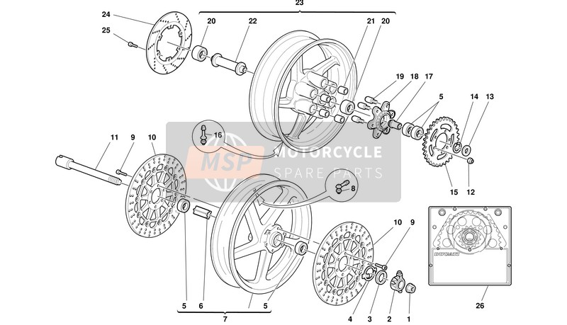 50120201AA, Front Wheel, Ducati, 2