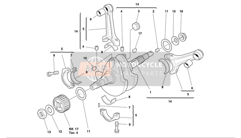 Ducati SUPERSPORT 900 i.e. Usa 2002 Vilebrequin pour un 2002 Ducati SUPERSPORT 900 i.e. Usa