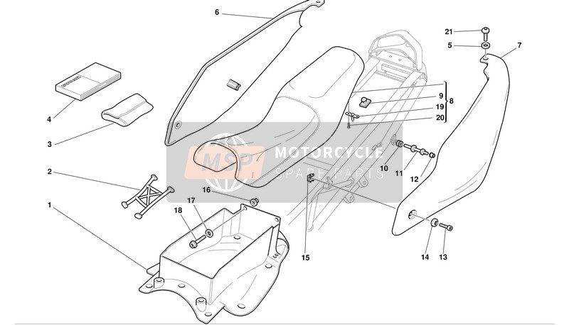 Ducati SUPERSPORT 900S I.E. Usa 2002 Siège pour un 2002 Ducati SUPERSPORT 900S I.E. Usa