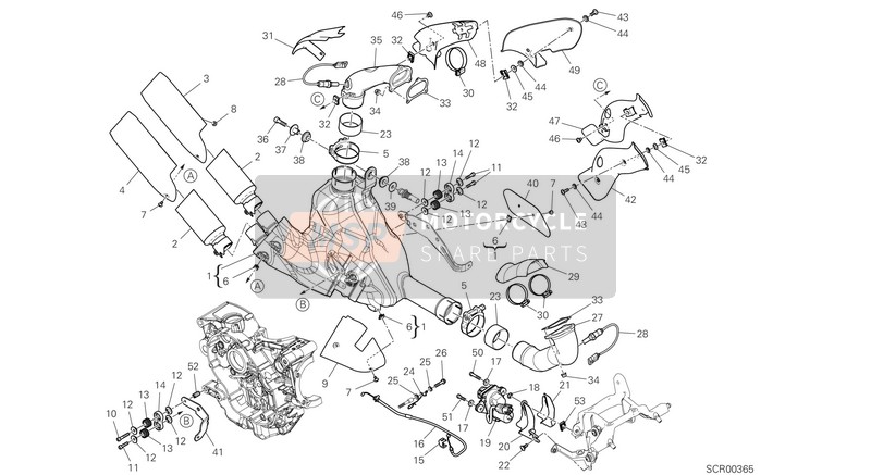 8301L141AA, Right Bracket, Ducati, 0