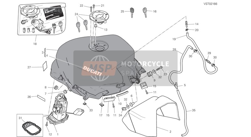 59840541A, Key With Transponder, Ducati, 0