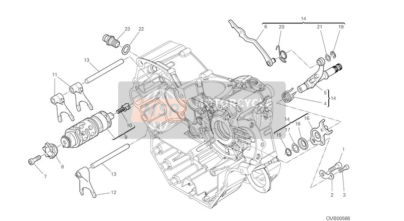 Ducati SUPERSPORT 950 2021 Schakelnok - Vork voor een 2021 Ducati SUPERSPORT 950