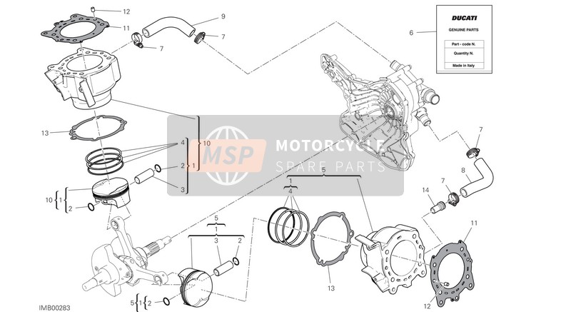 Ducati SUPERSPORT 950 S 2021 Cilindros - Pistones para un 2021 Ducati SUPERSPORT 950 S