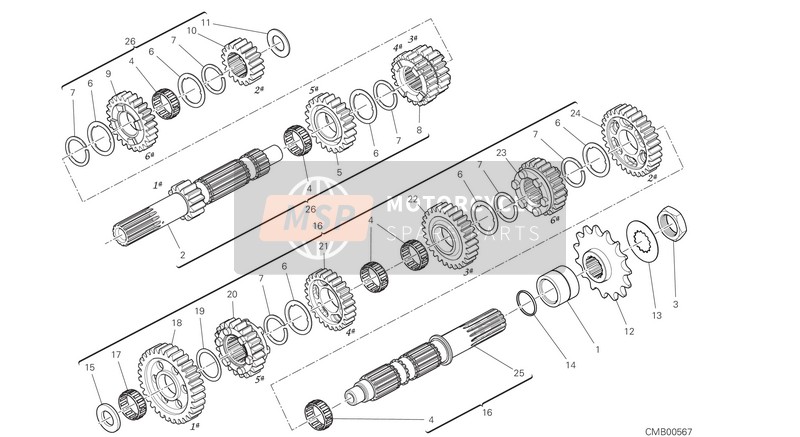 Ducati SUPERSPORT 950 S 2021 Boîte de vitesses pour un 2021 Ducati SUPERSPORT 950 S