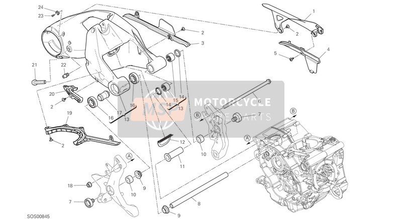 Ducati SUPERSPORT S EU 2017 Swing Rear for a 2017 Ducati SUPERSPORT S EU