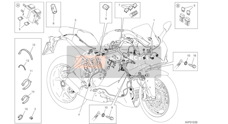 Ducati SUPERSPORT S EU 2018 KABELBAUM für ein 2018 Ducati SUPERSPORT S EU