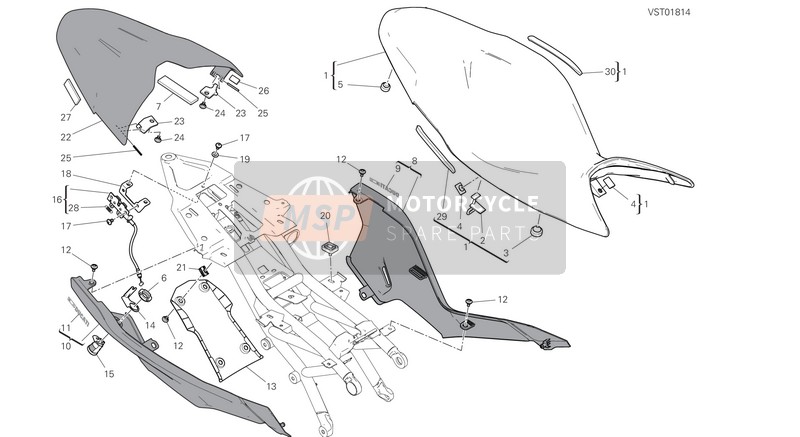 59513361AT, Coperchio Sella, Ducati, 0