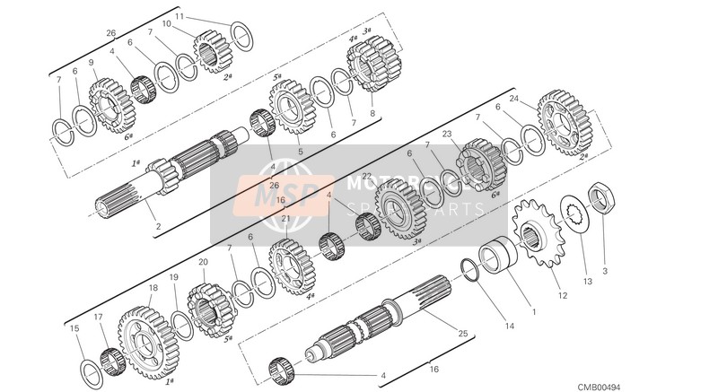 Ducati SUPERSPORT S EU 2020 Gear Box for a 2020 Ducati SUPERSPORT S EU