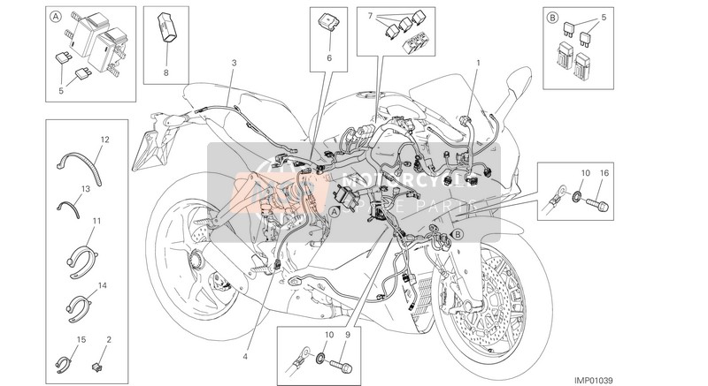 Ducati SUPERSPORT S USA 2019 Wiring Harness for a 2019 Ducati SUPERSPORT S USA