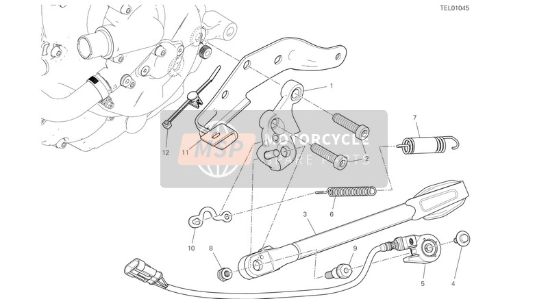 Ducati SUPERSPORT USA 2017 Side Stand for a 2017 Ducati SUPERSPORT USA