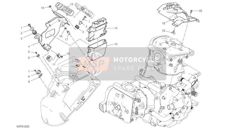 Ducati SUPERSPORT USA 2019 Engine Control Unit for a 2019 Ducati SUPERSPORT USA