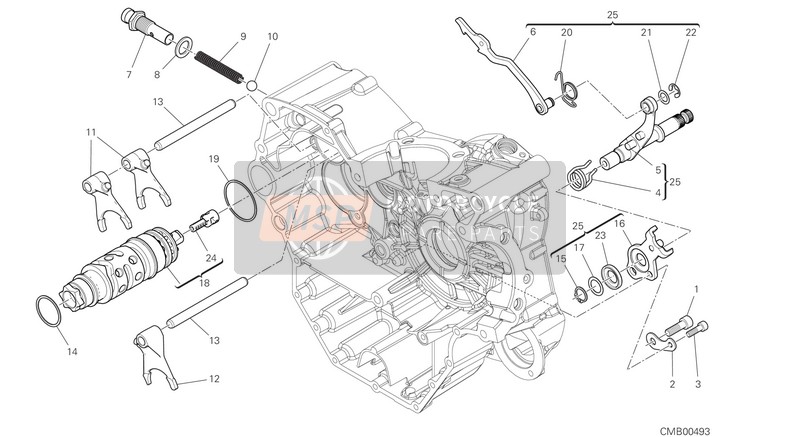 Ducati SUPERSPORT USA 2019 Leva de cambio - Tenedor para un 2019 Ducati SUPERSPORT USA