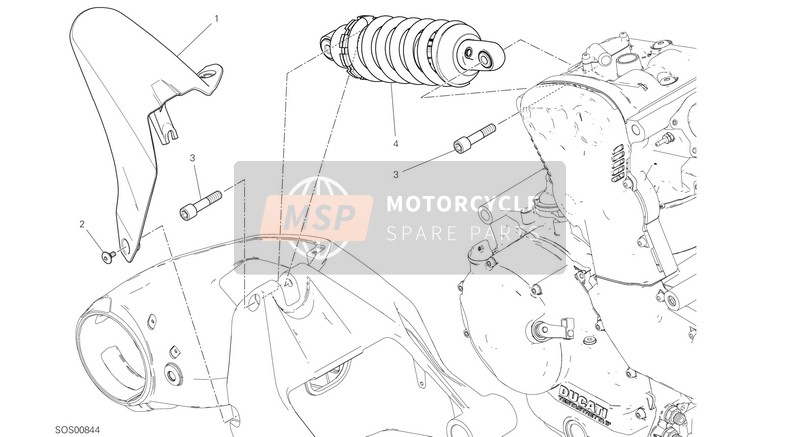 Ducati SUPERSPORT USA 2019 Rear Suspension for a 2019 Ducati SUPERSPORT USA