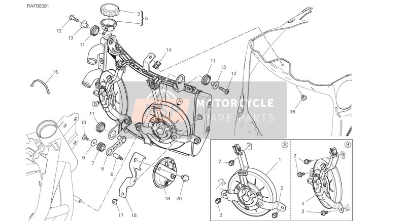 Ducati SUPERSPORT USA 2019 Water Cooler for a 2019 Ducati SUPERSPORT USA