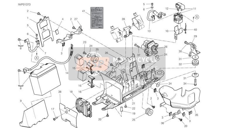 Ducati XDIAVEL 2021 BATTERY HOLDER  für ein 2021 Ducati XDIAVEL