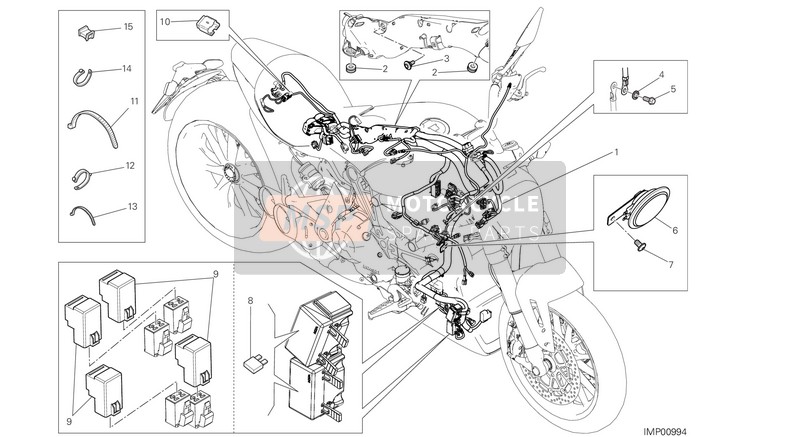 Ducati XDIAVEL 2021 Cablaggio elettrico per un 2021 Ducati XDIAVEL