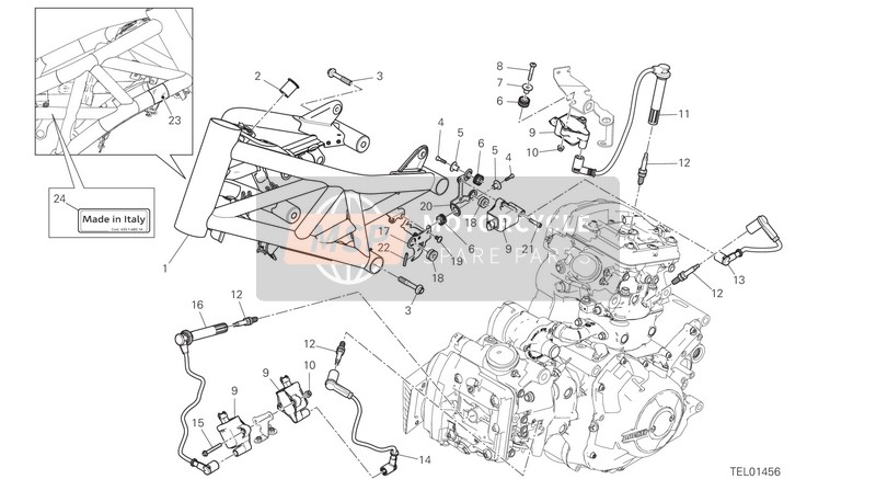 Ducati XDIAVEL BLACK STAR 2021 Frame voor een 2021 Ducati XDIAVEL BLACK STAR