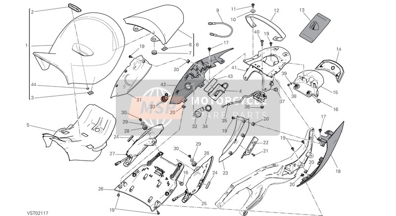 595P2941AD, Pillion Rider Seat, Ducati, 0