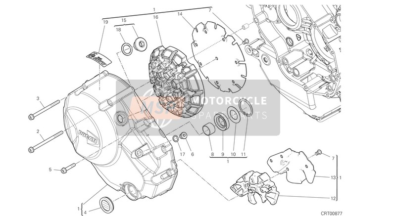 Ducati XDIAVEL DARK 2021 Couvercle d'embrayage pour un 2021 Ducati XDIAVEL DARK