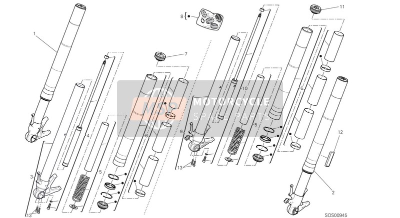 Ducati XDIAVEL DARK 2021 FRONT FORK for a 2021 Ducati XDIAVEL DARK