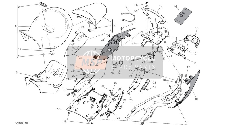 595P2941AE, Pillion Rider Seat, Ducati, 0