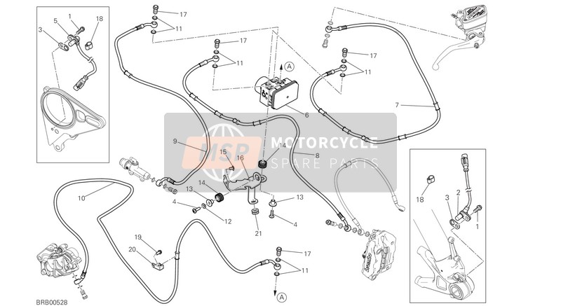 Ducati XDIAVEL EU 2016 Système de rupture ABS pour un 2016 Ducati XDIAVEL EU