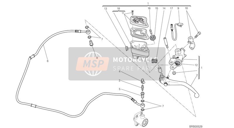 Ducati XDIAVEL EU 2016 Cilindro maestro frizione per un 2016 Ducati XDIAVEL EU