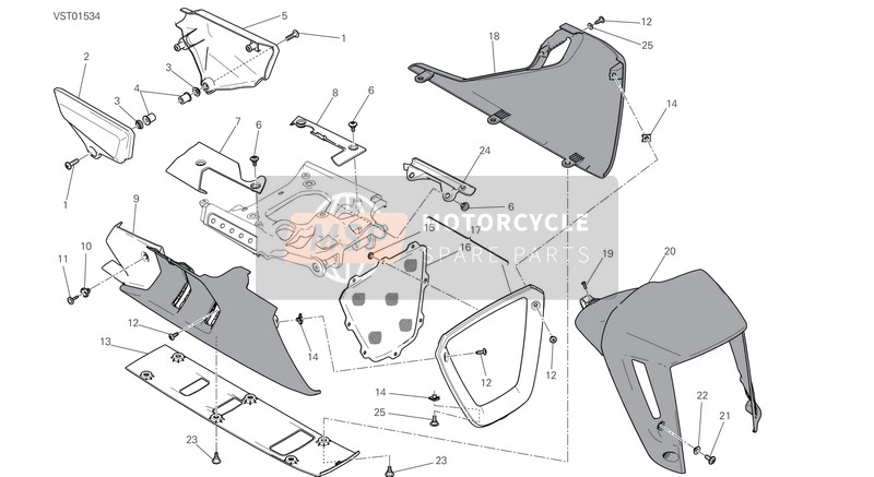 Ducati XDIAVEL EU 2016 Carénage pour un 2016 Ducati XDIAVEL EU