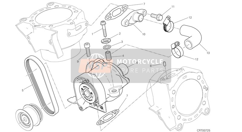 Ducati XDIAVEL EU 2017 WASSERPUMPE für ein 2017 Ducati XDIAVEL EU