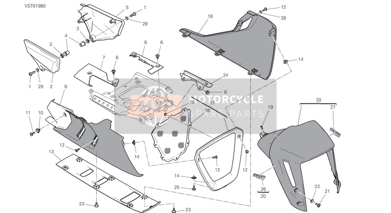 Ducati XDIAVEL EU 2020 Fairing for a 2020 Ducati XDIAVEL EU