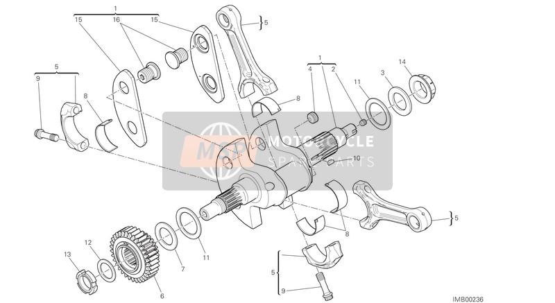 Ducati XDIAVEL S 2020 Drijfstangen voor een 2020 Ducati XDIAVEL S