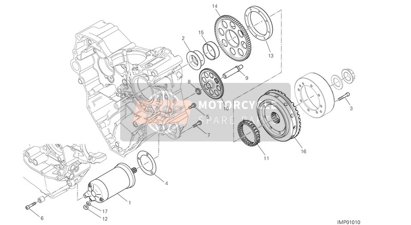 Ducati XDIAVEL S 2020 Elektrostarter und Zündung für ein 2020 Ducati XDIAVEL S