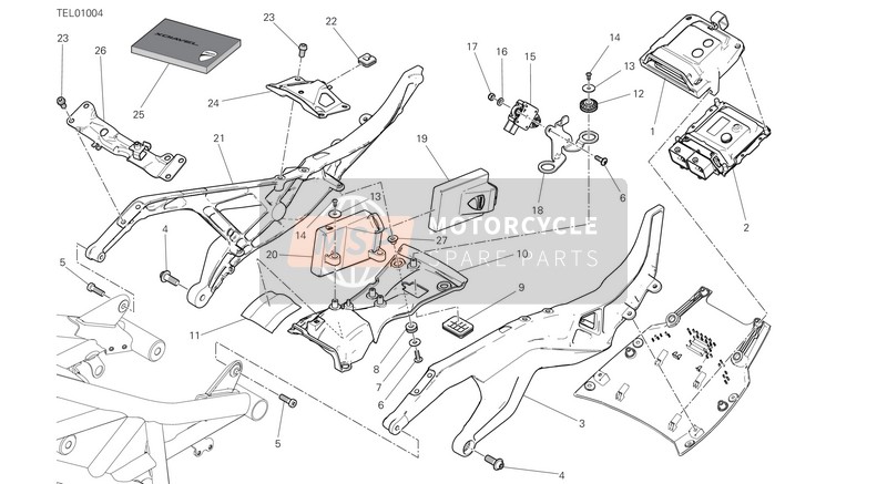 47110681AW, Hint. Rahmen Link, Ducati, 0