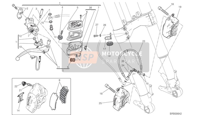 Ducati XDIAVEL S 2021 Système de freinage avant pour un 2021 Ducati XDIAVEL S