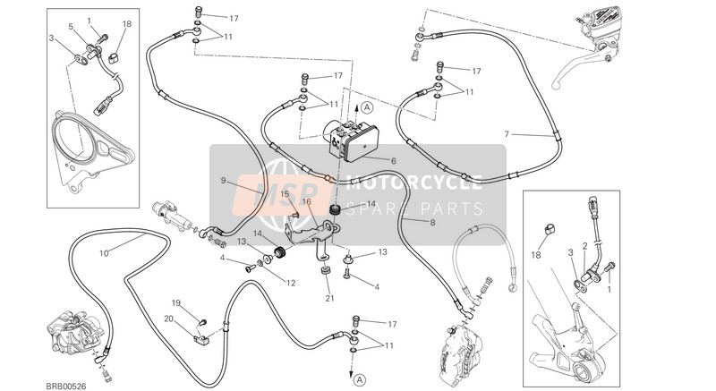 Ducati XDIAVEL S EU 2016 Système de rupture ABS pour un 2016 Ducati XDIAVEL S EU